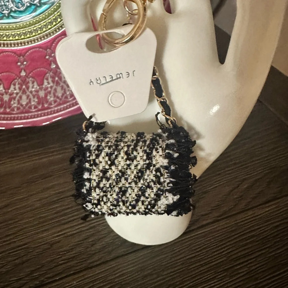 Novelty Mini Handbag Shape Charm Pendant Or Keychain Black NWOT - Picture 2 of 7